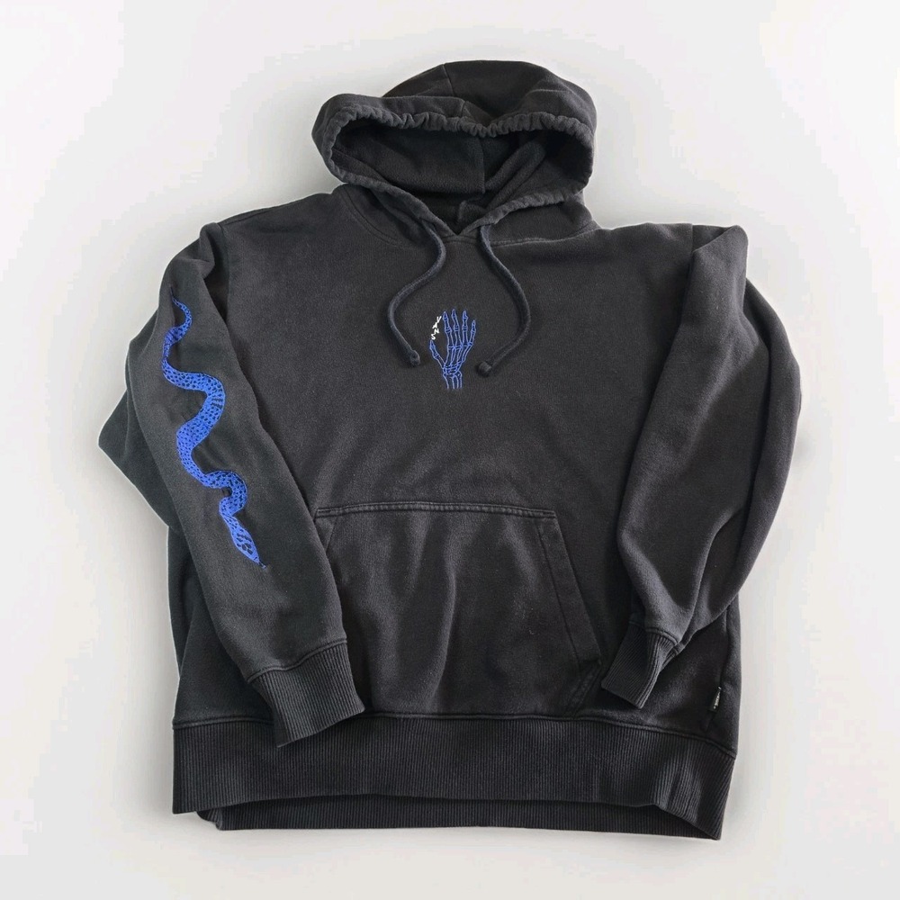 Vans X Breanna Geering Hoodie Embroidered Snake And Skelton Hand Size Small